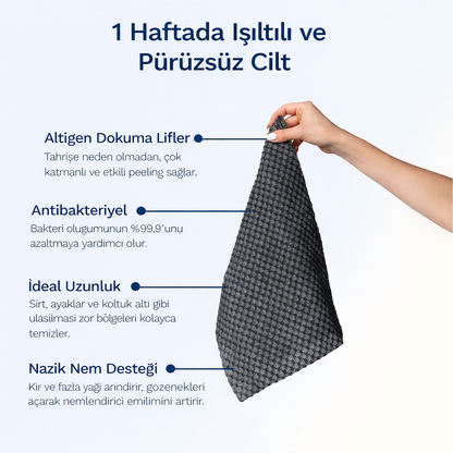 COREVA™ Antibakteriyel Peeling Duş Havlusu